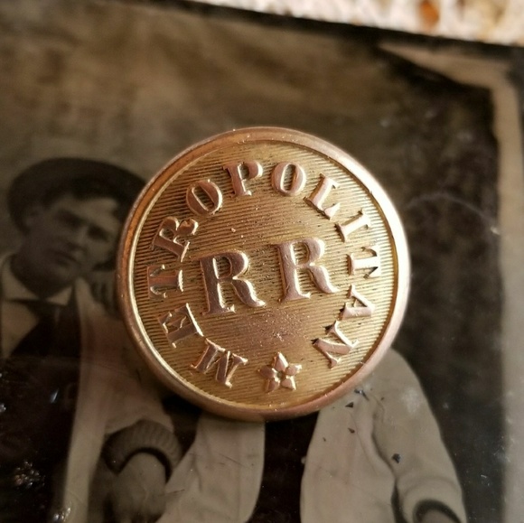 Vintage Other - Relisted old Metropolitan Railroad button train vintage